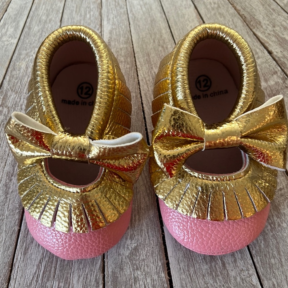 Infant Toddler Baby Soft Sole Tassel Bowknot Moccasins Crib Shoes - New! - Picture 2 of 5